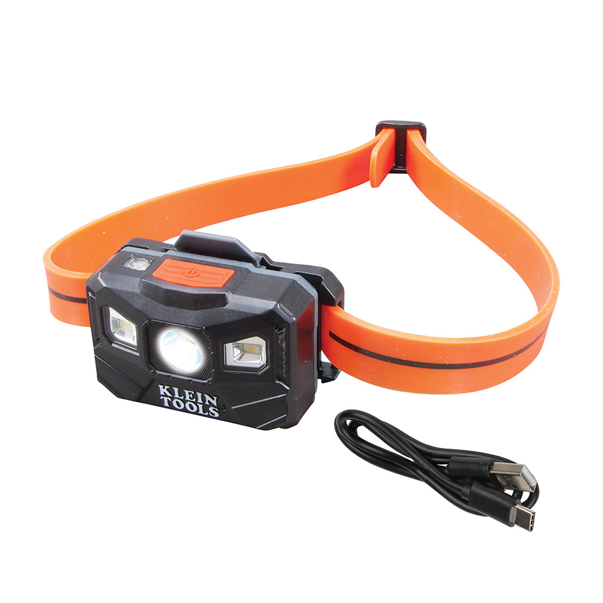 Klein Tools, Rechargeable Headlamp with Silicone Strap, 400 Lum, Light Output 400 lumen, Light Bulb Type LED, Model# 56064